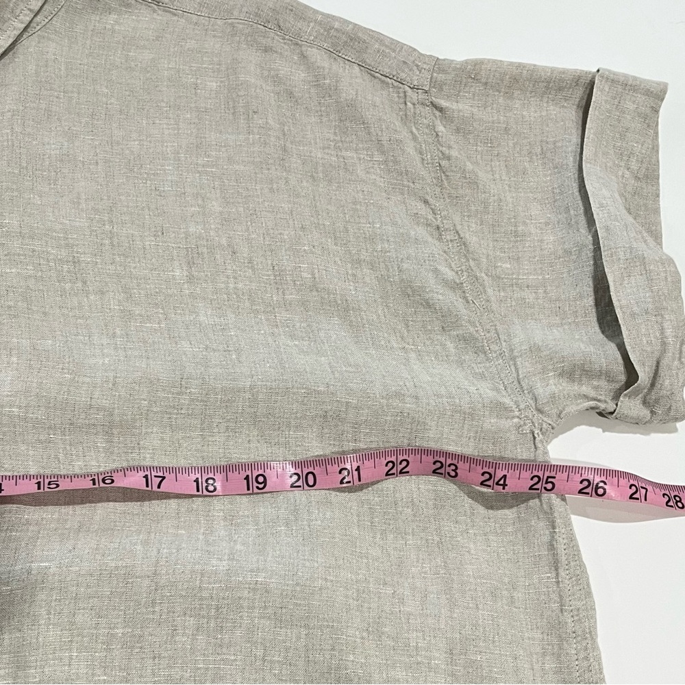 J. Crew Women's Capitaine Linen Shirtdress Beige Size XL - Picture 8 of 10